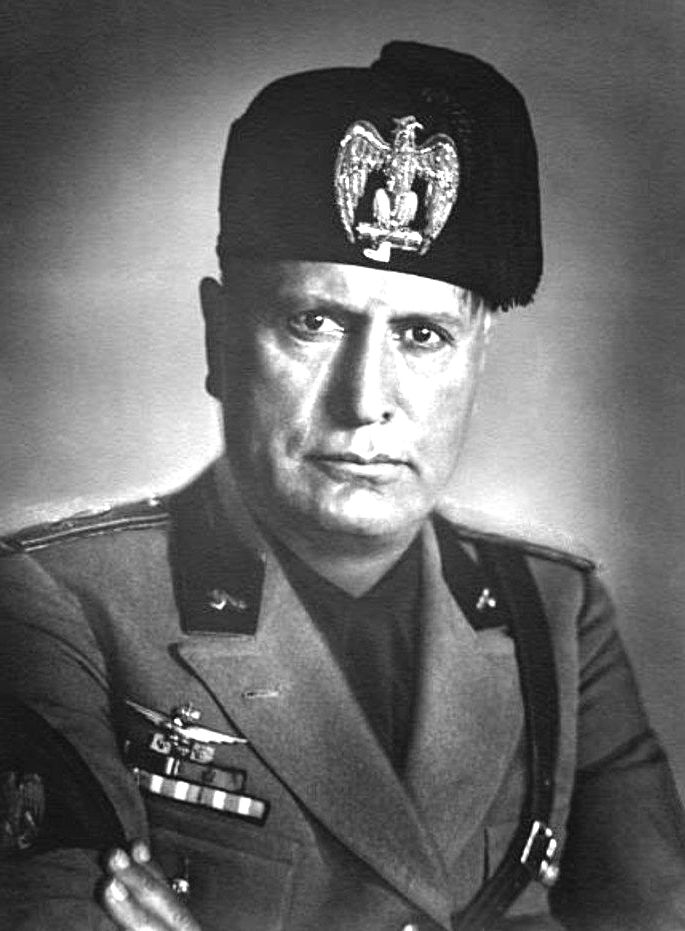 Retrato do ditador Benito Mussolini em 1930.
