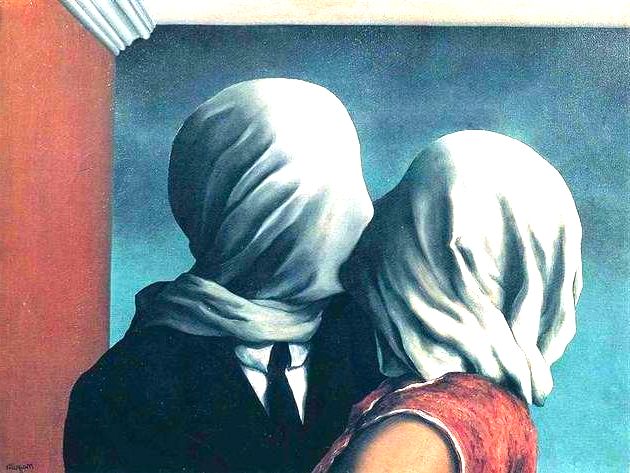 Les amants (os amantes) - óleo sobre tela, 1928 - René Magritte, MoMa, NY